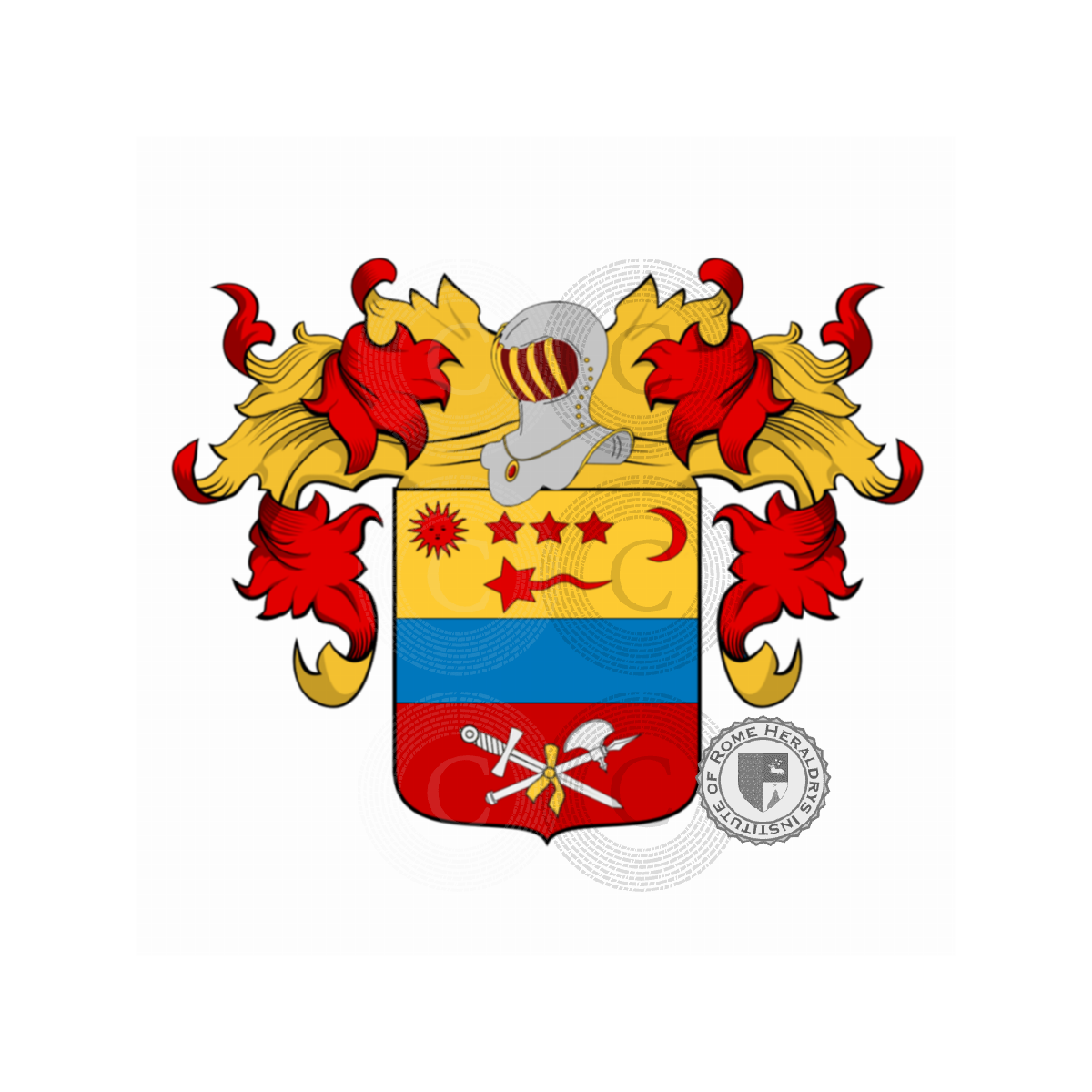 Coat of arms of familyChiaroni, Chiarioni,Chiaron