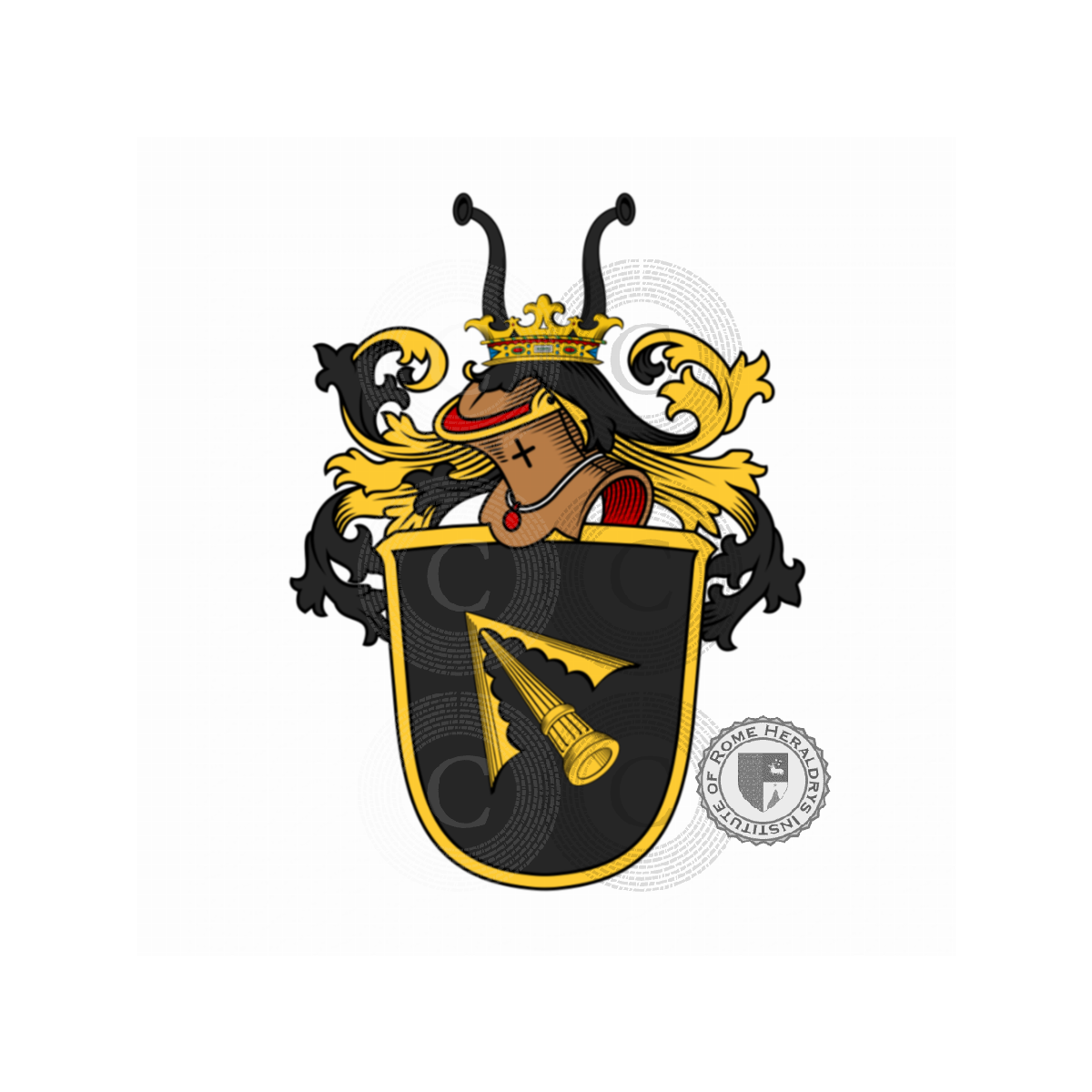 Wappen der FamilieKnoblich ou Knobloch, Chnobolohe,Knoblauch,Knoblich,von Droste