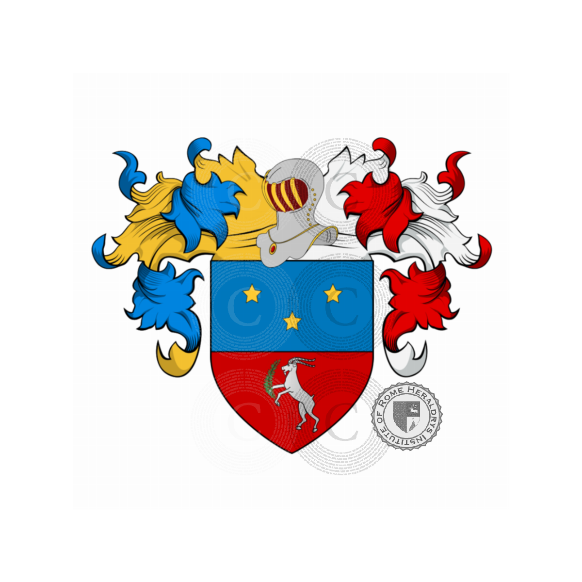 Escudo de la familiaRuffelli o Ruffilli o Truffelli, Ruffili,Truffelli