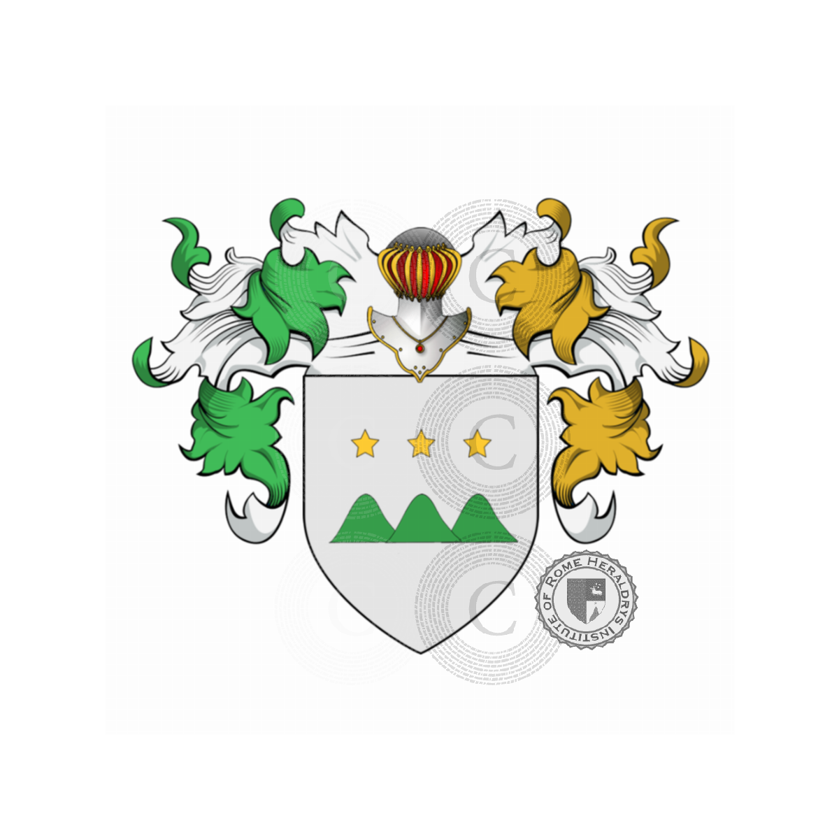 Coat of arms of familyMonticelli, Monteslini,Monticello