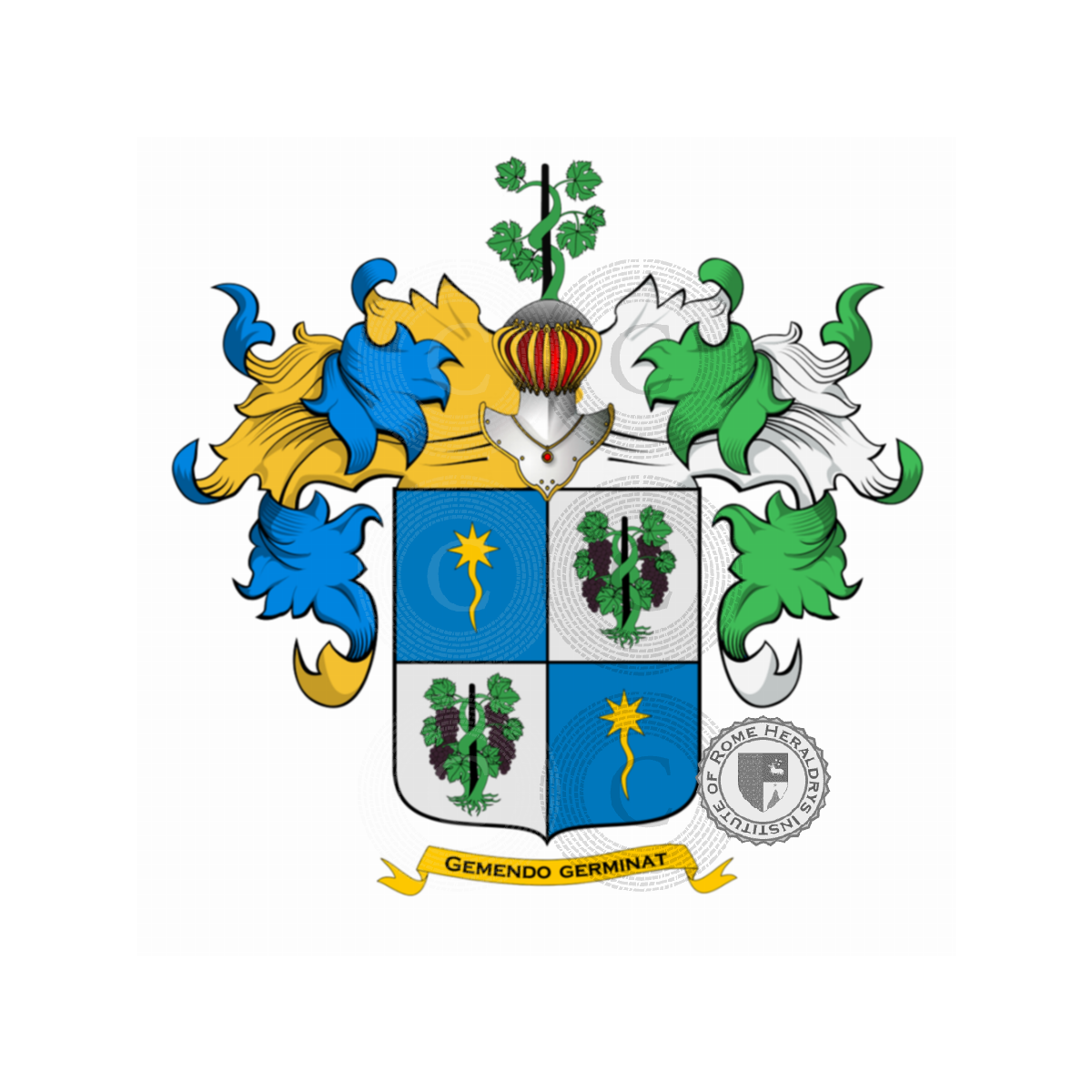 Escudo de la familiaCarasso, Carazzo, Carassotto, Carrasso o Carassi