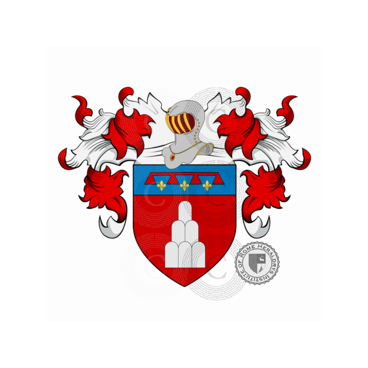 Wappen der FamilieMontesi, Montesa o Monteza, Montesa,Montesi