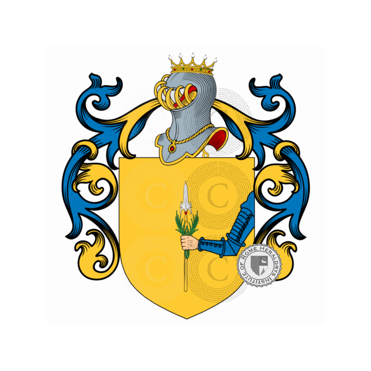 Escudo de la familiaRubini, Rubbino,Rubini