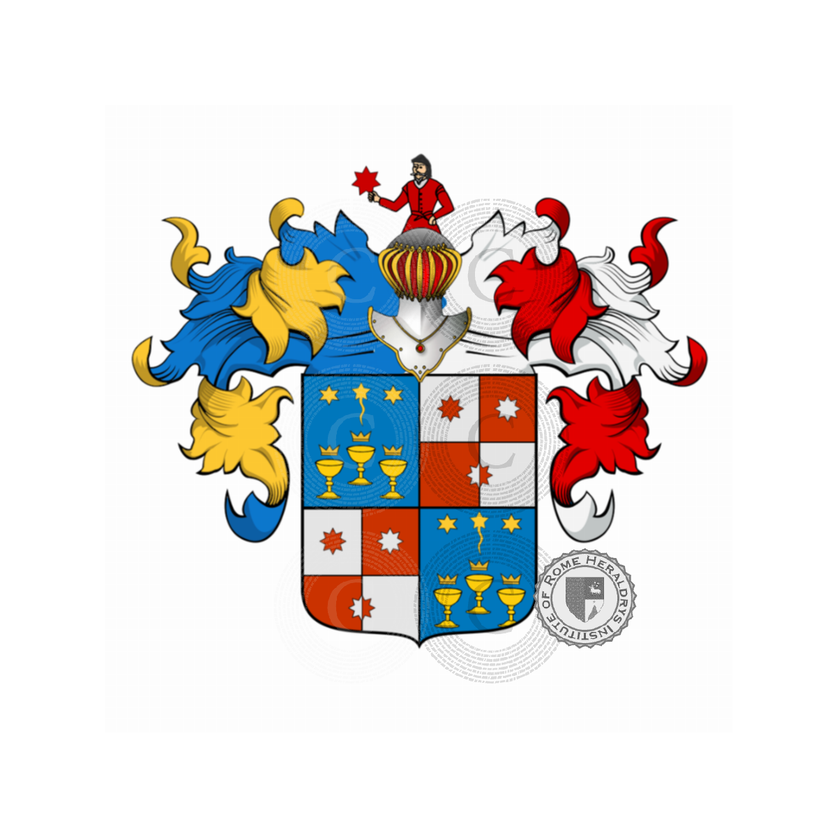 Coat of arms of familyFossati De Regibus Cacciapiatti