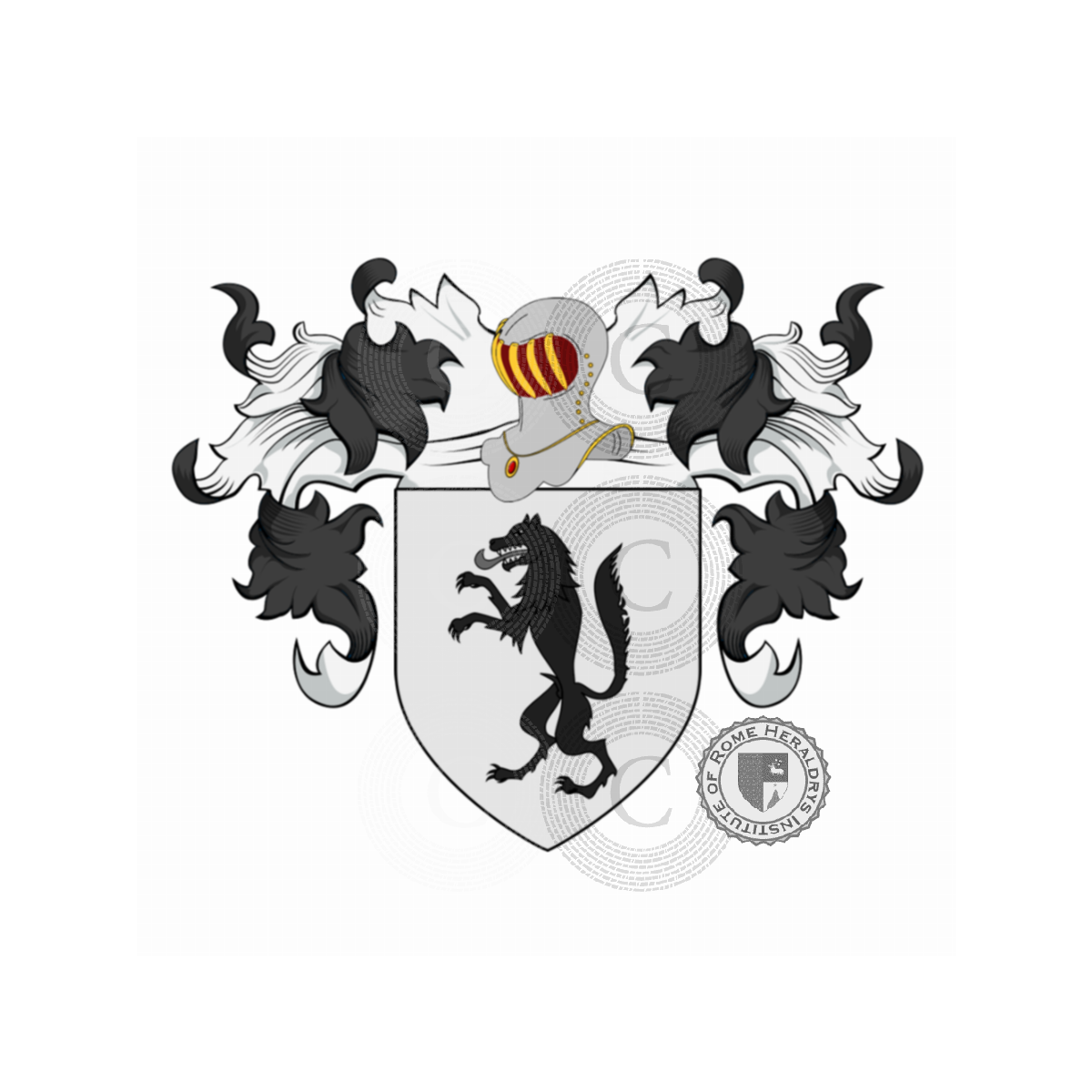 Escudo de la familiaLupi (Parma), Lovati,Lupati