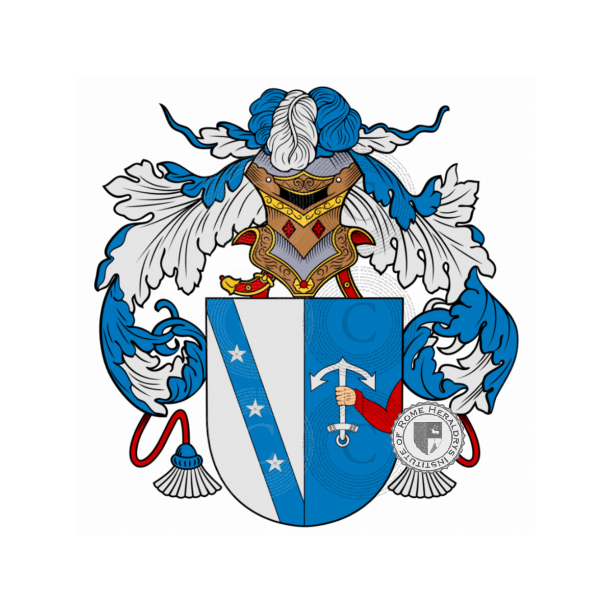 Coat of arms of familyFerrazza, Ferracci,Ferraz,Ferrazzi