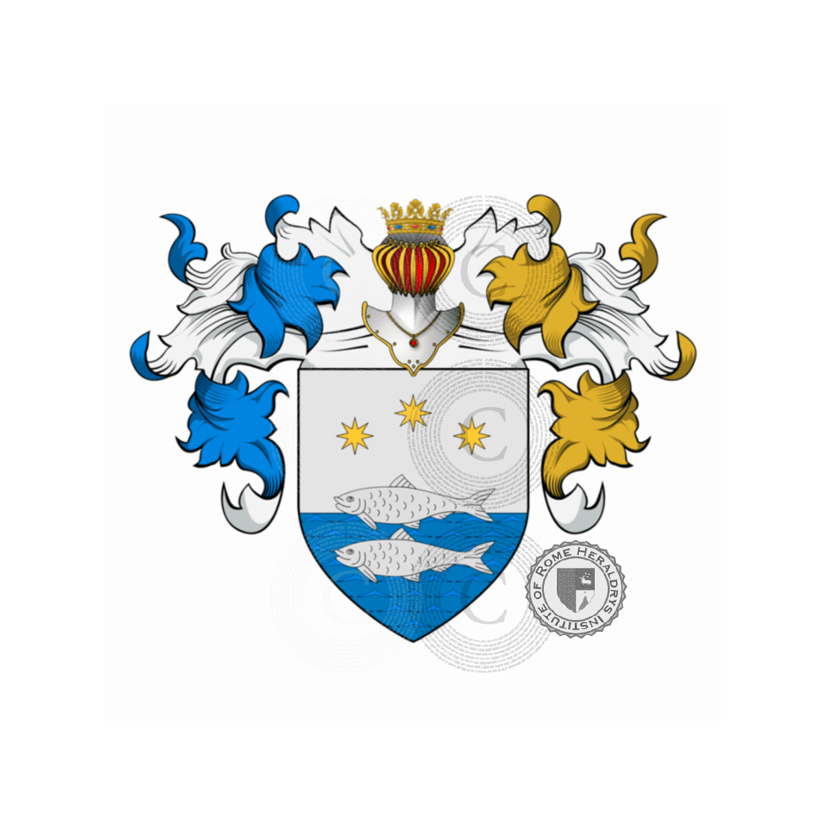 Escudo de la familiaCrovara Pescia  (Rapallo Palermo, Genova)