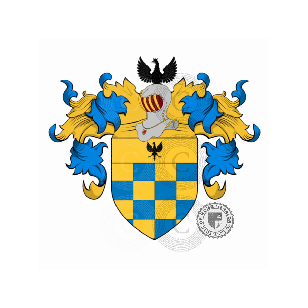 Escudo de la familiaGiorgi, de Giorgi,Georgiani,Georgio,Georgius,Giorgi da Romena,Giorgi de Pons,Giorgi del Lion d'Oro,Giorgiani,Giorgianni,Zorzi