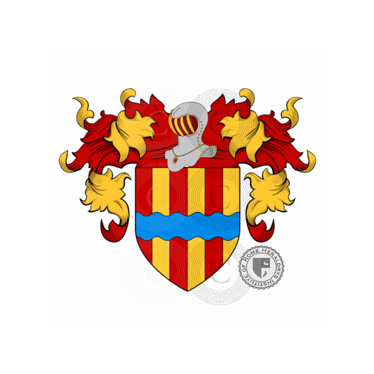 Wappen der FamilieCapocci o Capocciama
