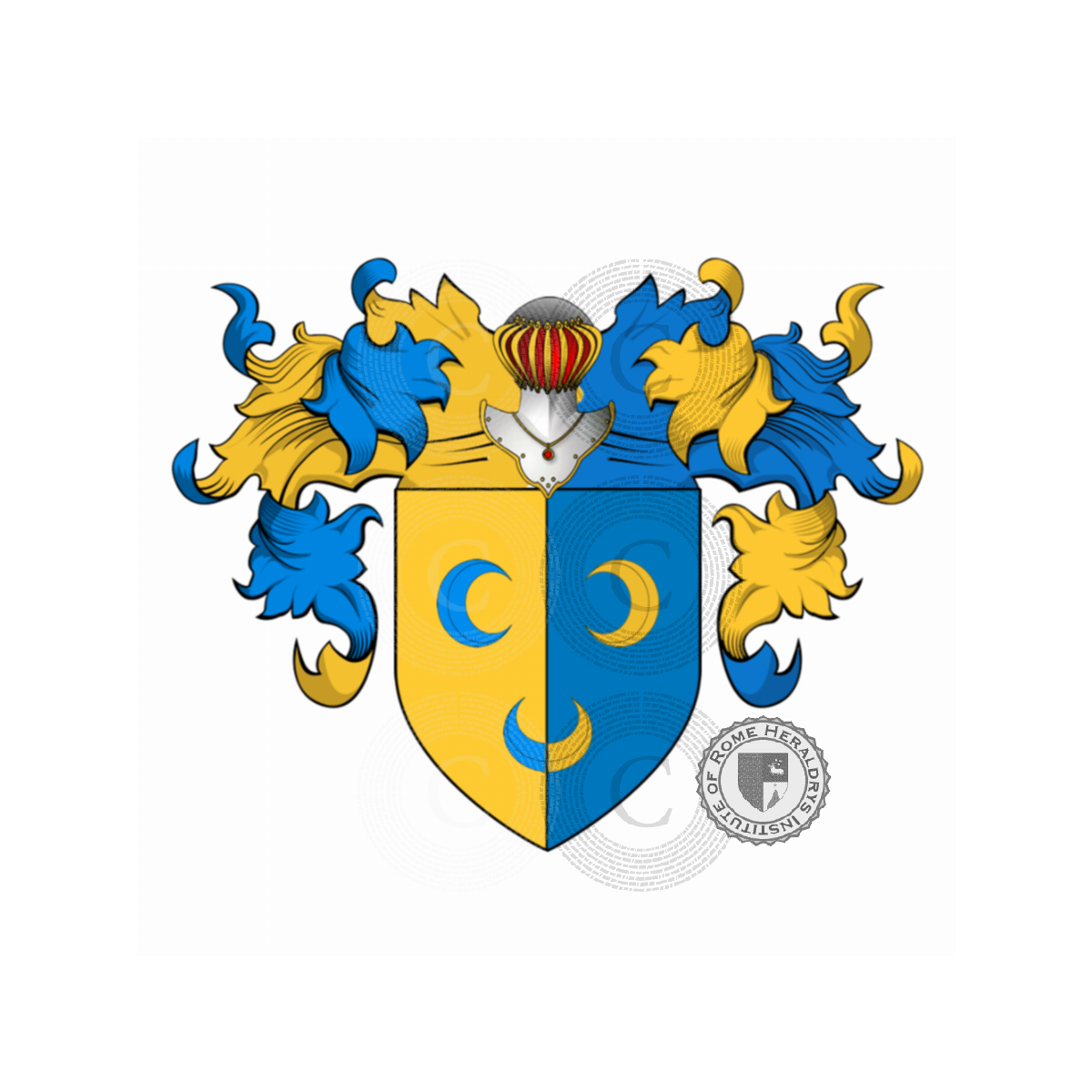 Escudo de la familiaGhini, Baroncetti,Daghini,del Demonio,di Cecco di Ghino,di Simone Ghini,Lensi,Volpaini