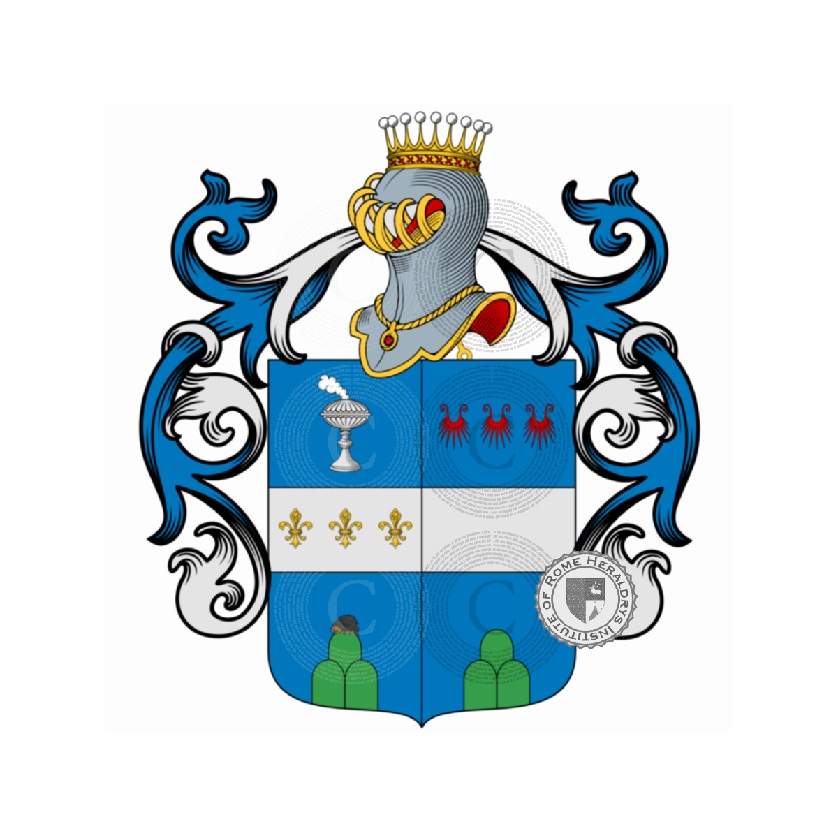 Wappen der FamilieTomassini Barbarossa, Barbarossa,Tomassini