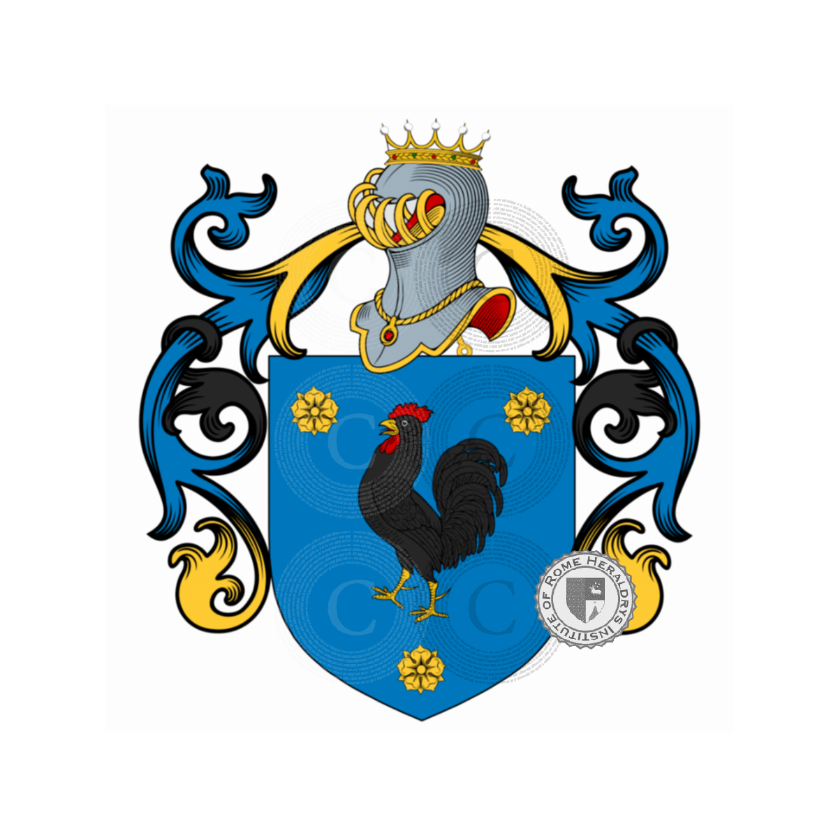 Escudo de la familiaTomasini, Tomasi,Tomasina