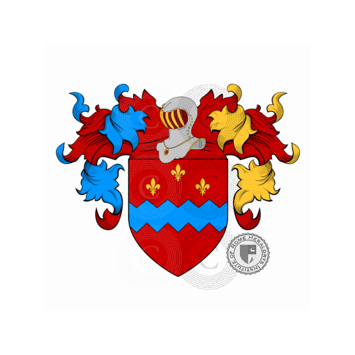 Escudo de la familiaRubiani, Rubbiani,Rubiano