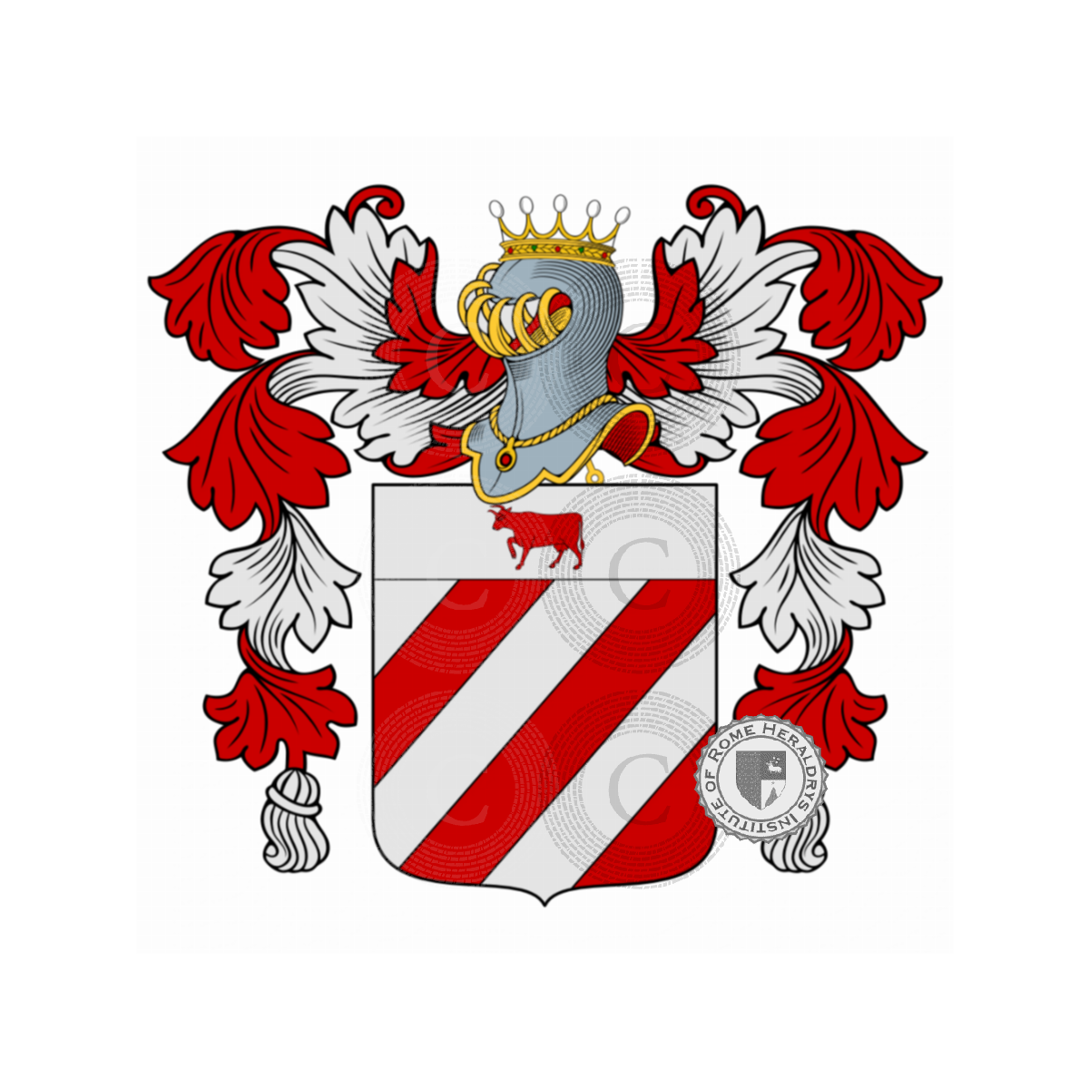 Coat of arms of familyVacca, della Vacca,Vaccara,Vaccari