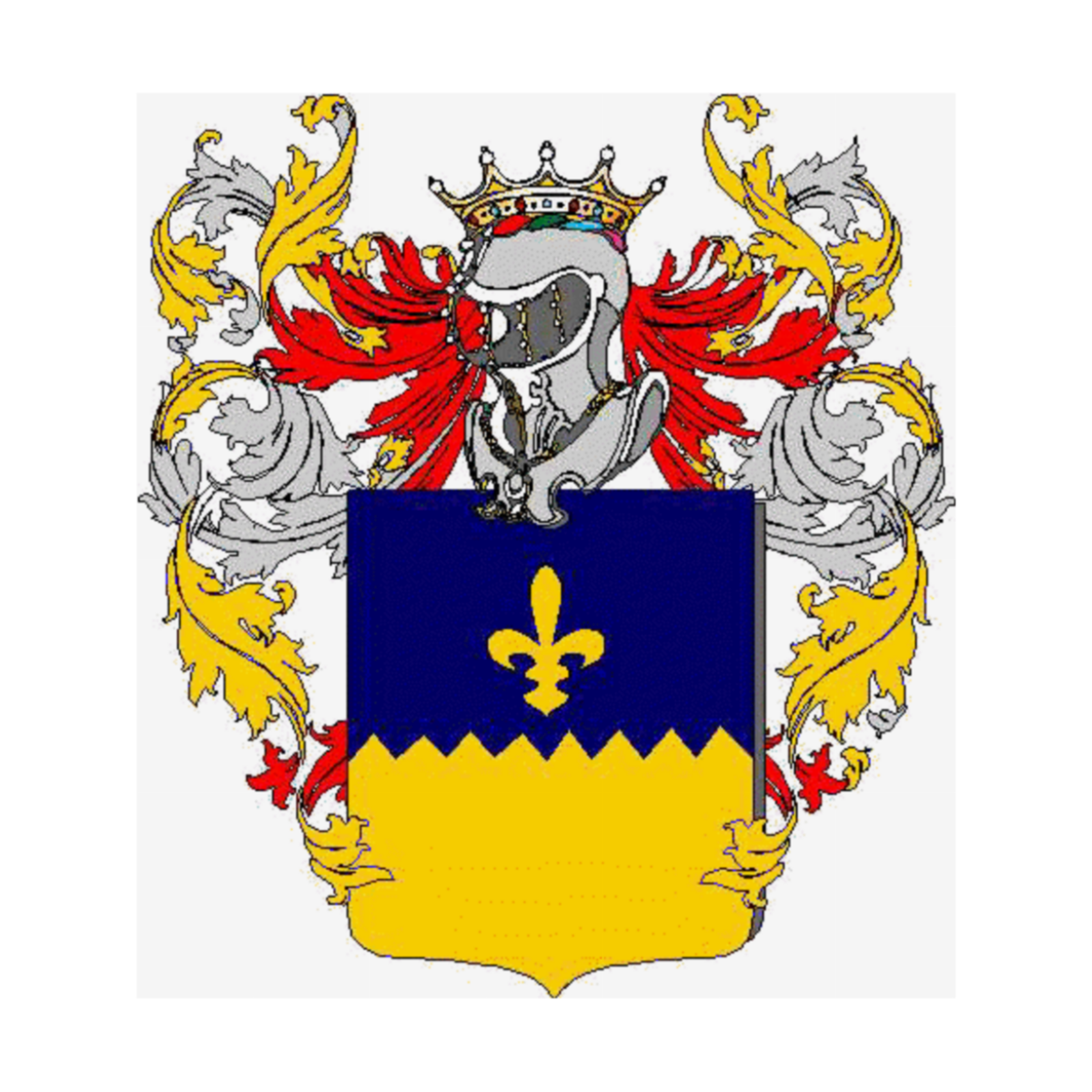 Wappen der FamilieCesarei Rossi Leoni