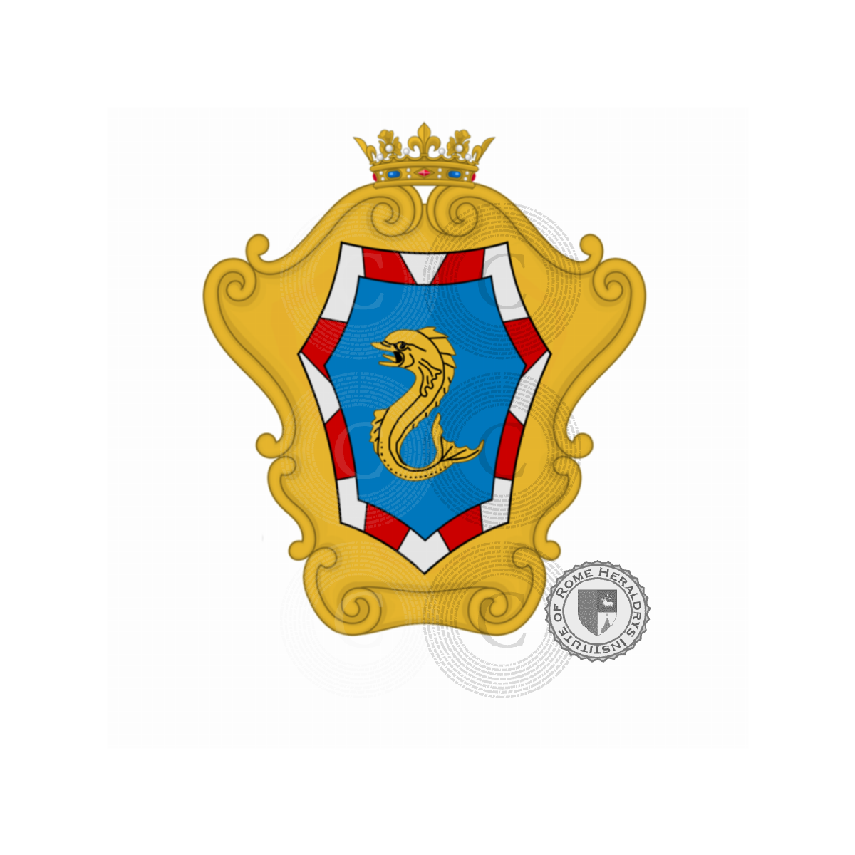 Coat of arms of familyDentice, Dentice del Pesce,Dentice delle Stelle