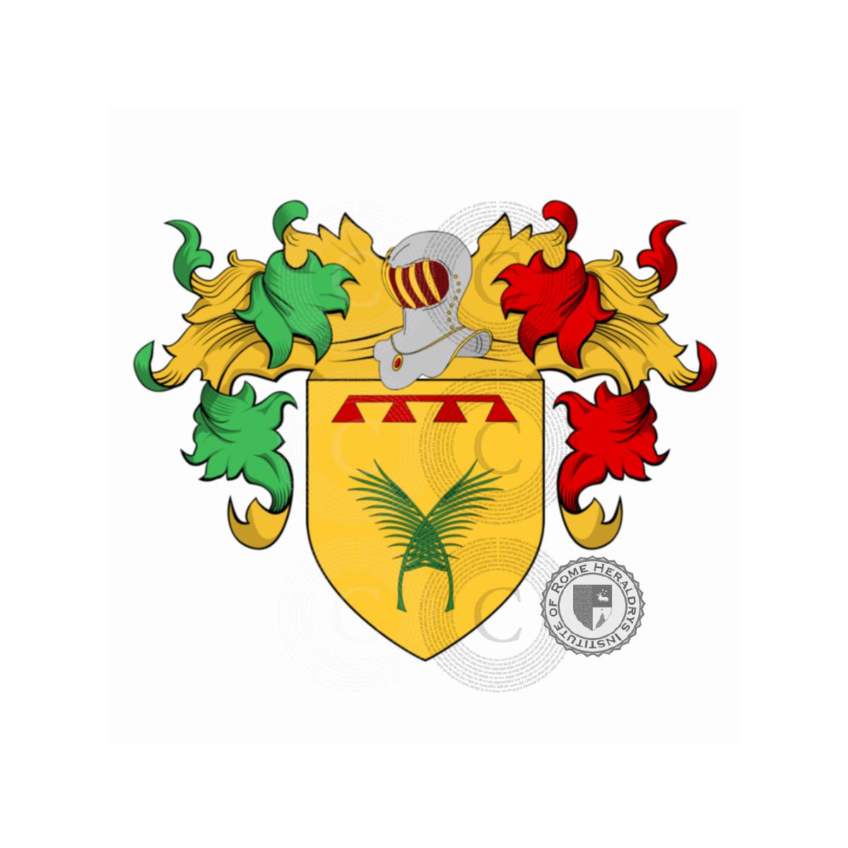 Wappen der FamiliePalmieri da Figline, Palmieri da Figline,Palmieri de Gangalandi,Palmieri del Drago,Palmieri del Rasoio,Palmieri della Camera,Palmieri Nuti