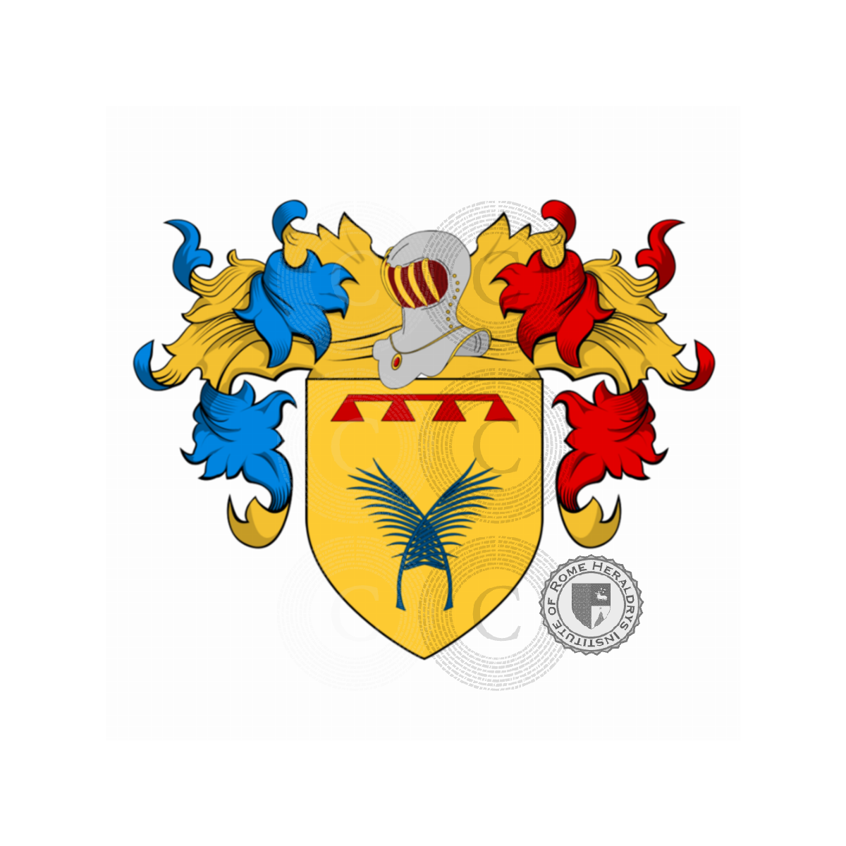 Wappen der FamiliePalmieri della Camera, Palmieri da Figline,Palmieri de Gangalandi,Palmieri del Drago,Palmieri del Rasoio,Palmieri della Camera,Palmieri Nuti