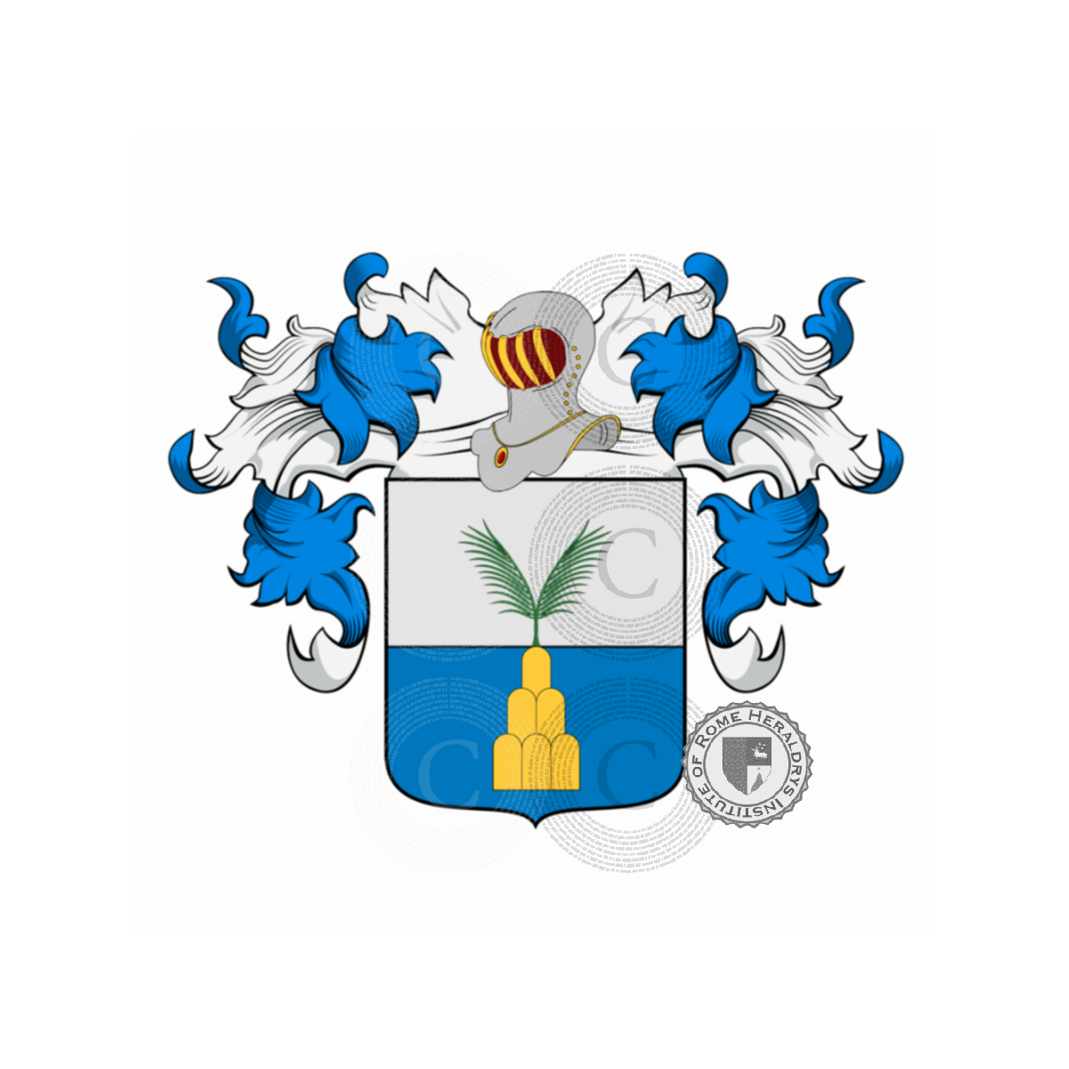 Escudo de la familiaPalmieri, Palmieri da Figline,Palmieri de Gangalandi,Palmieri del Drago,Palmieri del Rasoio,Palmieri della Camera,Palmieri Nuti