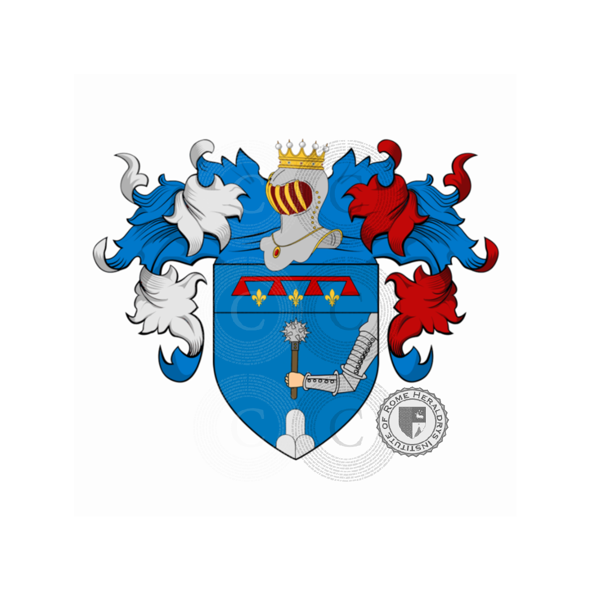 Wappen der FamilieMazza, del Mazza,del Mazza dall'Ancisa,Mazza da Cannobio,Mazzi