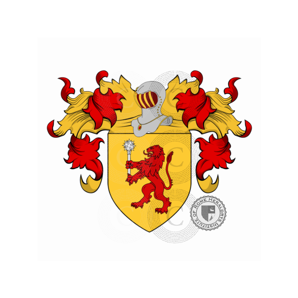 Escudo de la familiaMazza, del Mazza,Mazza,Mazzi del Lion d'Oro