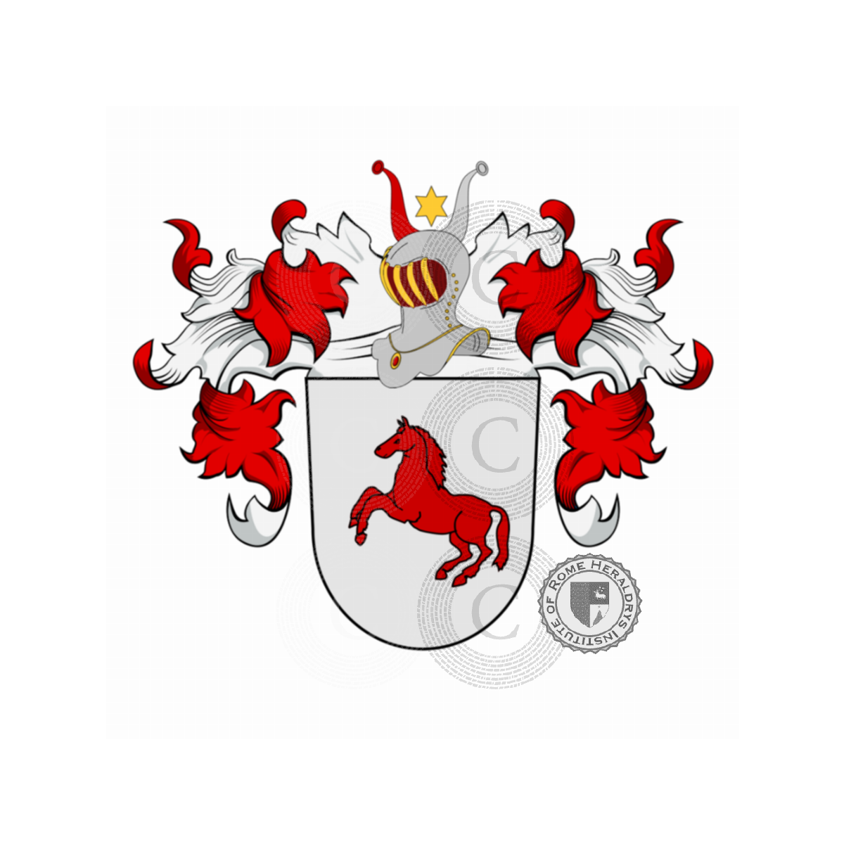 Escudo de la familiaHindergarth, Hengart,Hennergarten,Huenergardt,Huhnergarth