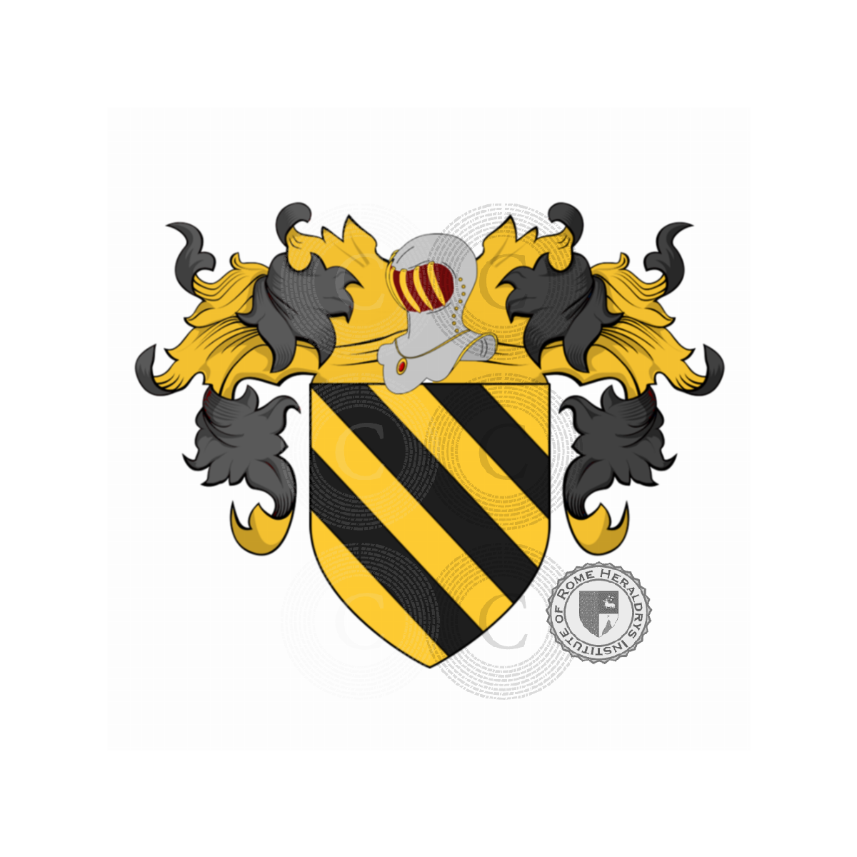 Wappen der FamiliePini, Chiavelli,Pini del Lion Bianco,Pini del Pino,Pini delle Stelle,Pini Palmerini