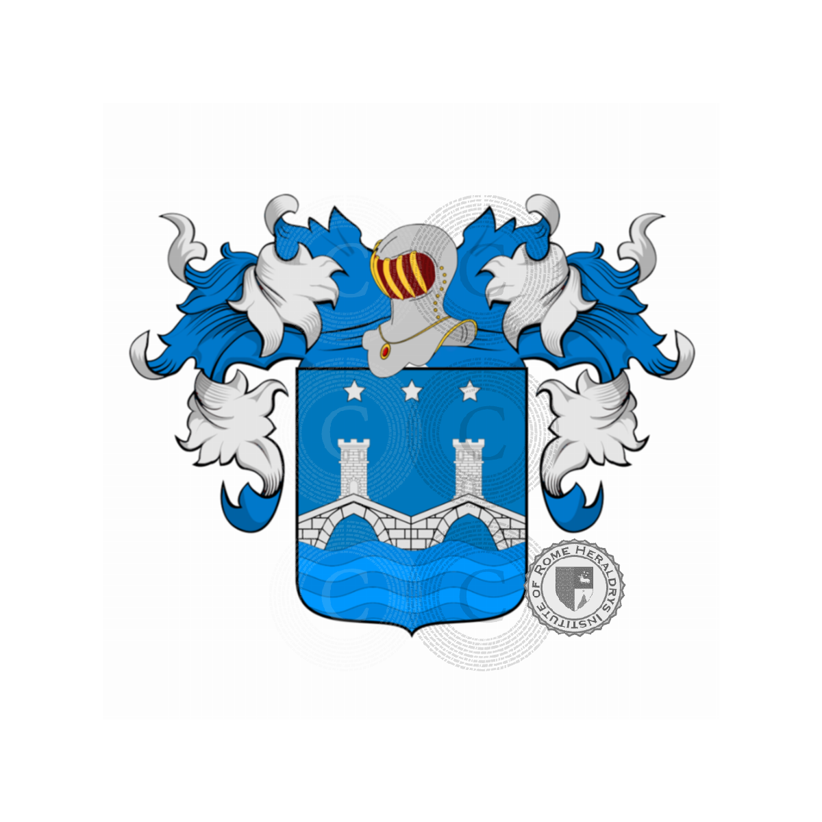 Coat of arms of familydelli Ponti, da Ponti,de Ponti,delli Ponti