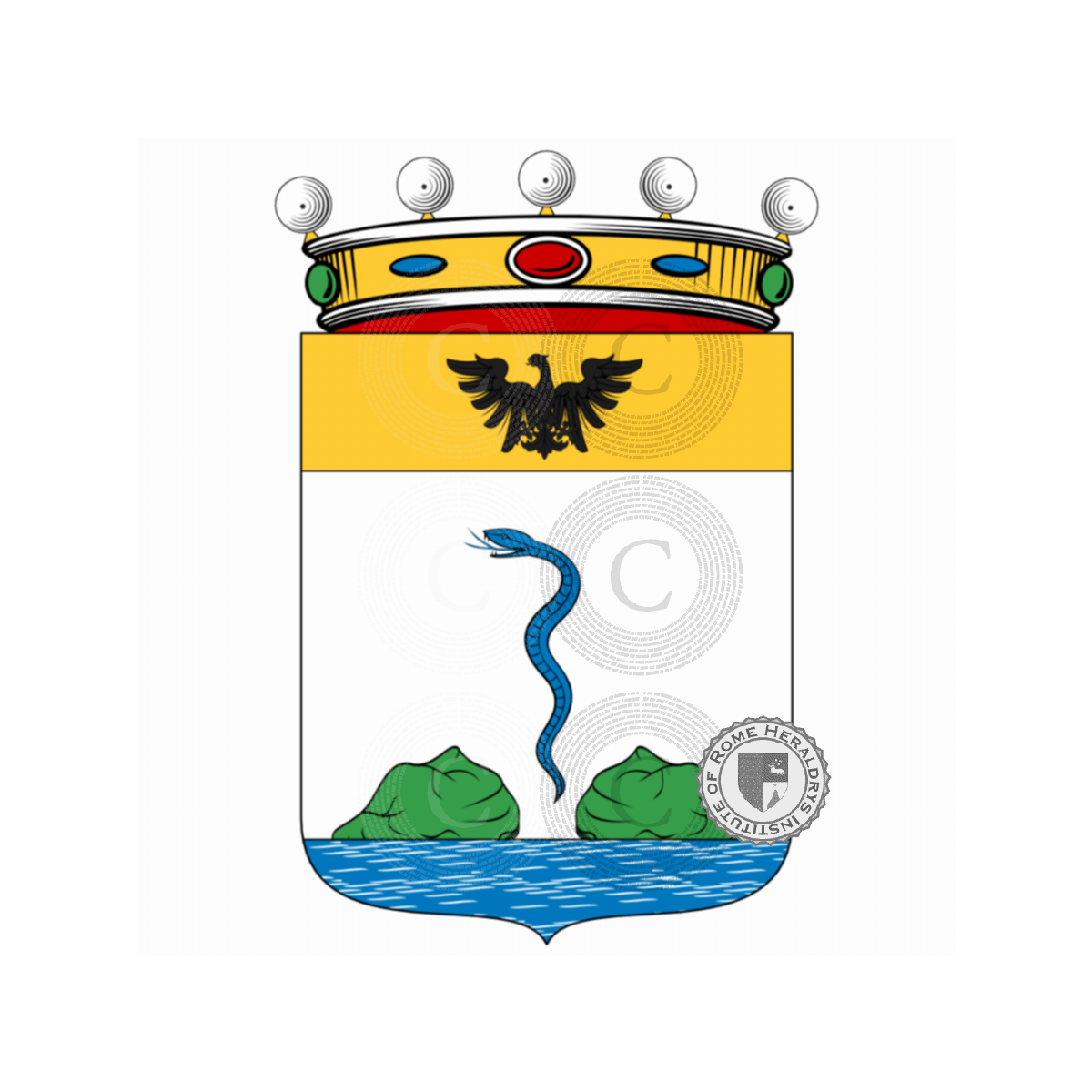 Coat of arms of familyCarmine, Del Sasso da Carmine