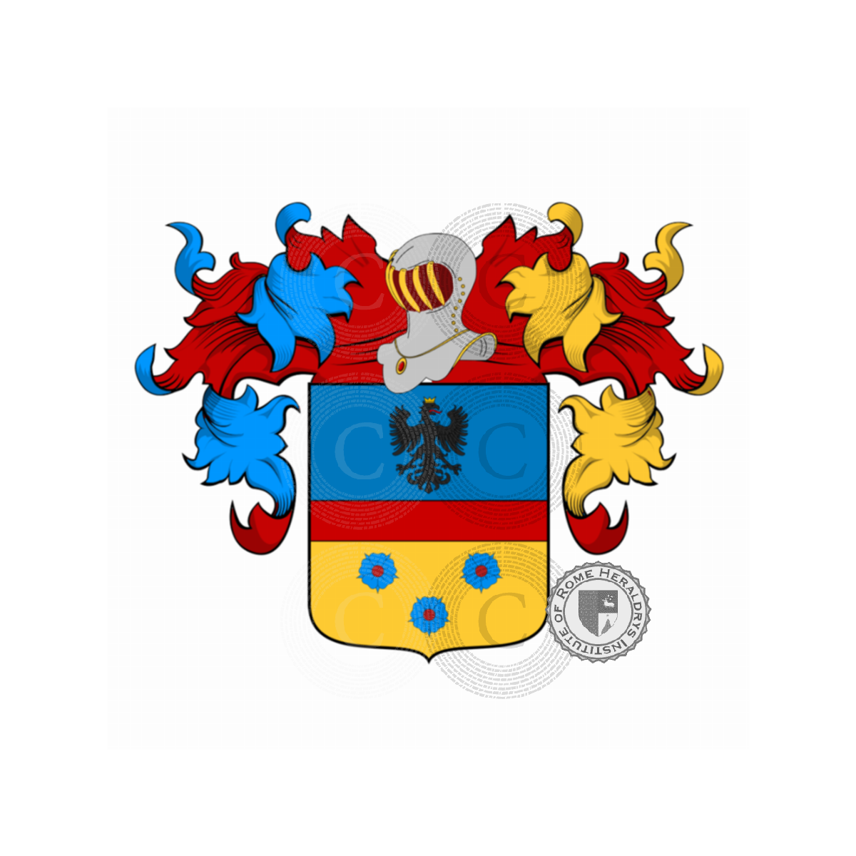 Escudo de la familiaFlori, Florioli,Floriolli