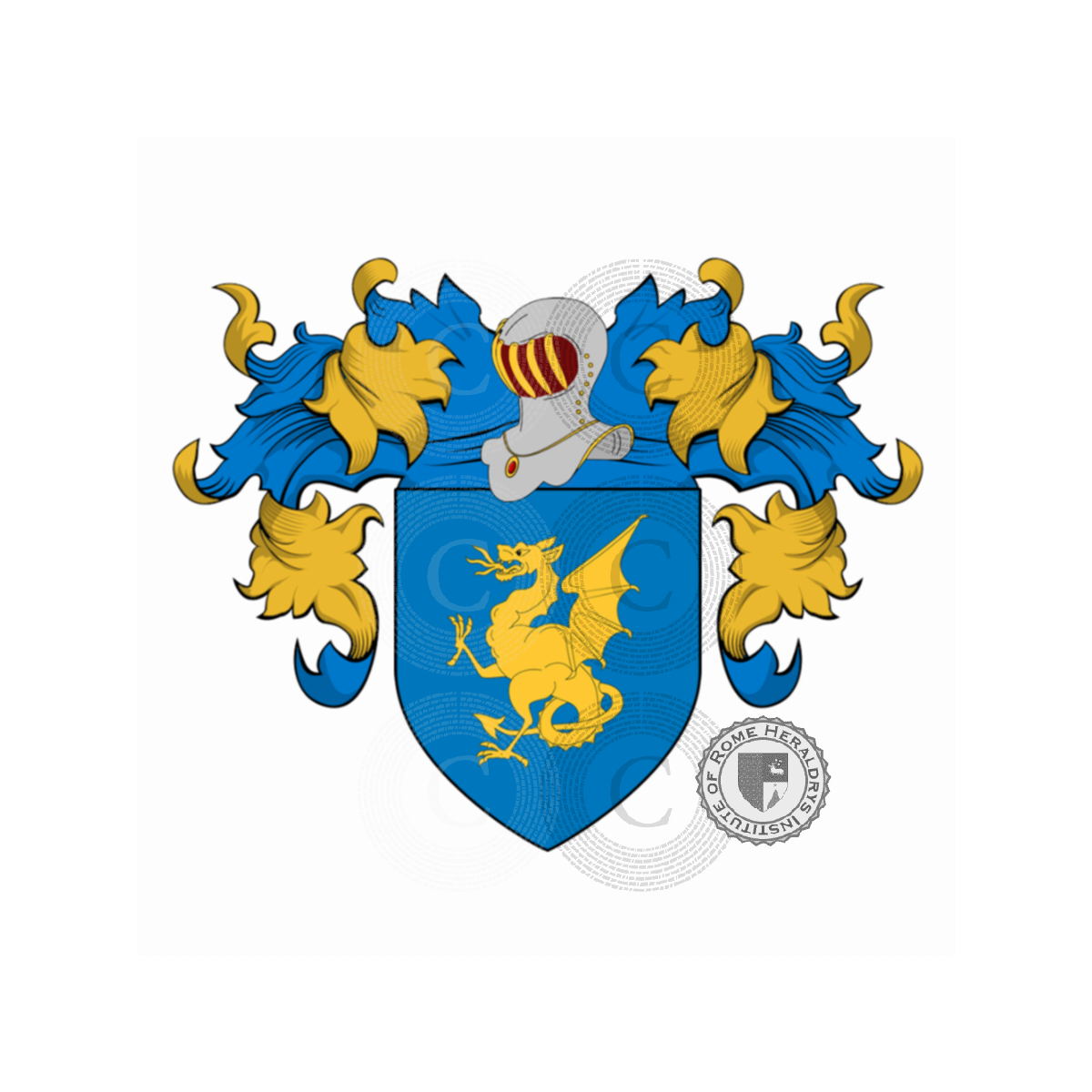 Wappen der FamilieCecchi, Cecchi del Cane,Cecchi del Drago,Cecchi delle Ruote,Cecchi Toldi