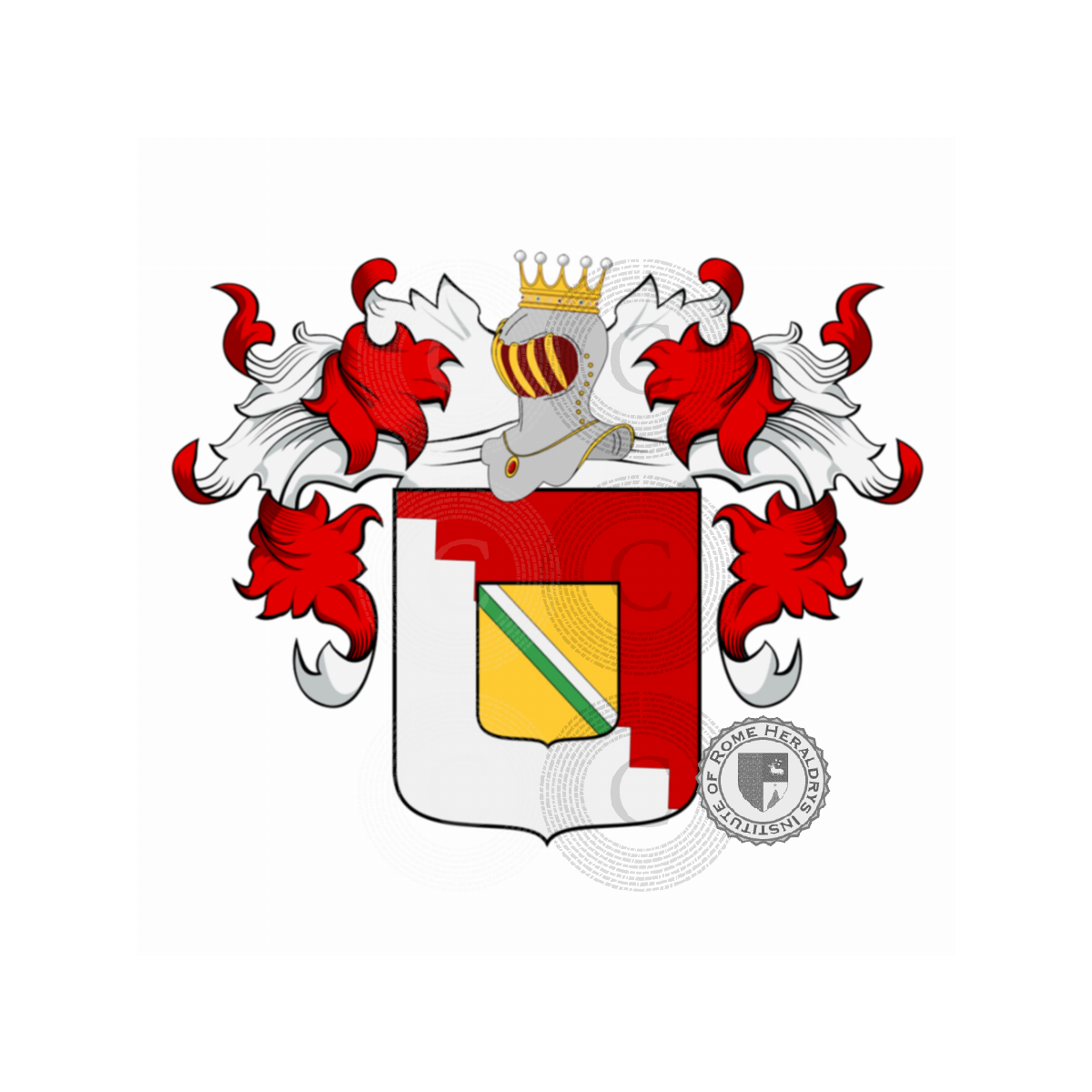 Escudo de la familiaRabacini, Deregibus,Rabacini,Re