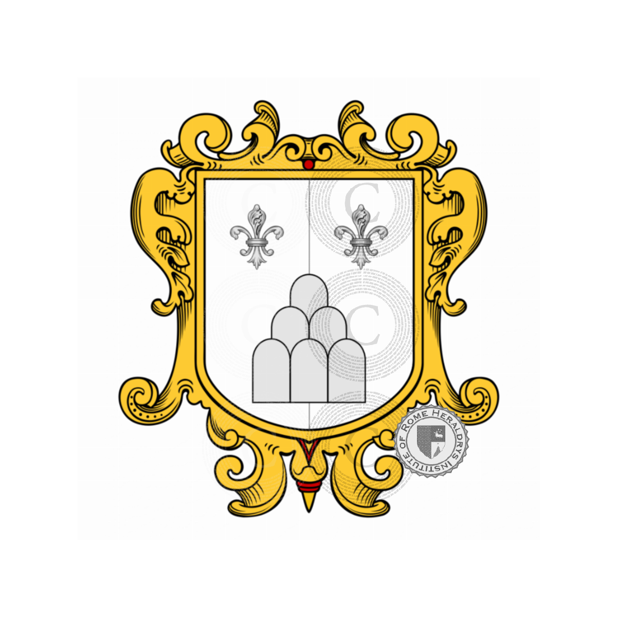 Escudo de la familiaGiannini, Giovannini,Rossi Giannini