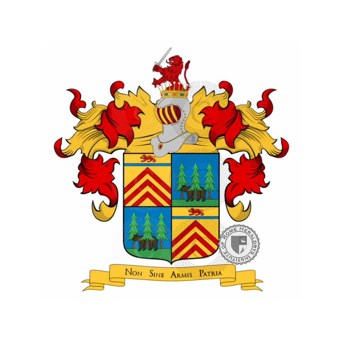 Wappen der FamilieAlbertoni, Albertoni Altieri,Albertoni Picenardi