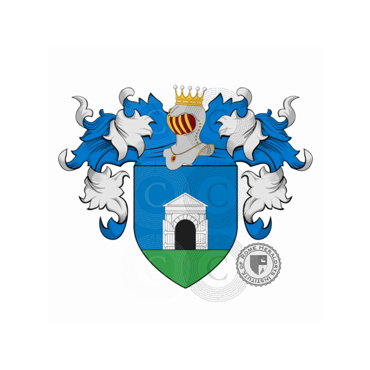 Coat of arms of familyPorta, Alimenti della Porta,de la Porta de S.Urso,de la Porte,de Quart,della Porta,della Porta de Carli,Portis