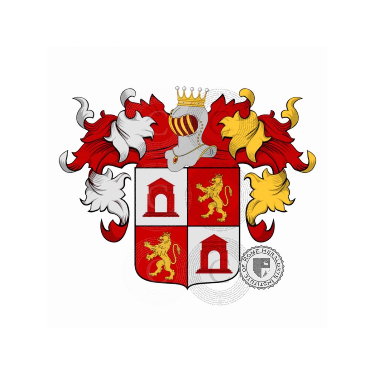 Coat of arms of familydella Porta de Carli, Alimenti della Porta,de la Porta de S.Urso,de la Porte,de Quart,della Porta,della Porta de Carli,Portis