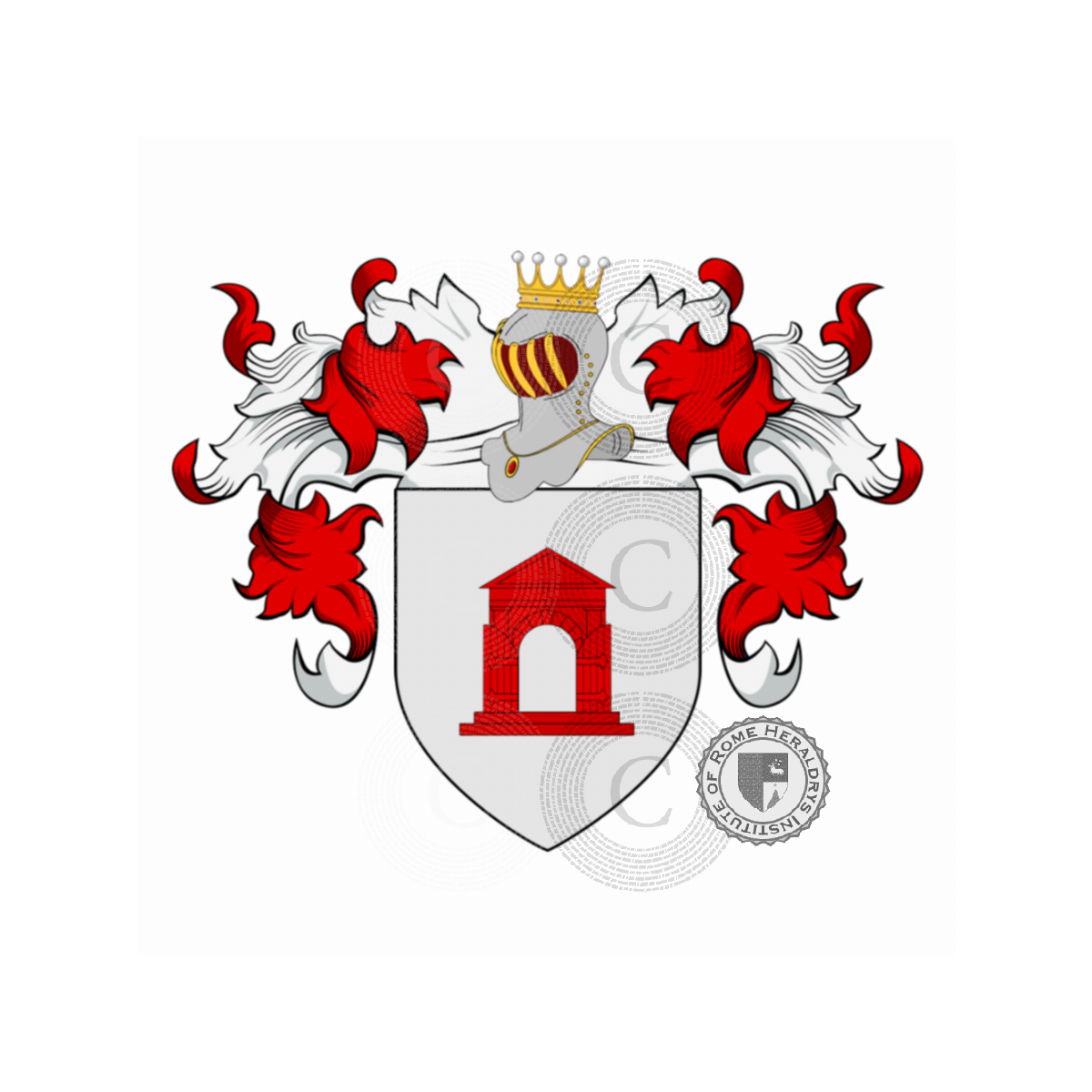 Wappen der FamiliePortis, Alimenti della Porta,de la Porta de S.Urso,de la Porte,de Quart,della Porta,della Porta de Carli,Portis