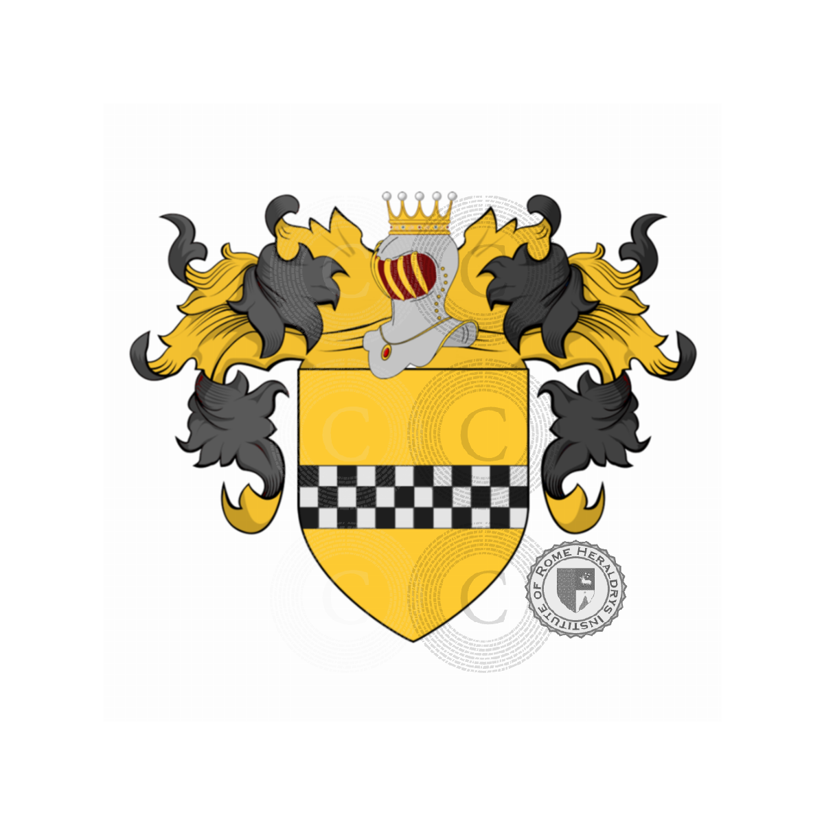 Wappen der FamilieAdorno, Adornes,Adorni,Adorno Tscharner,Baciochi Adorno,Botta Adorno,Persano Adorno