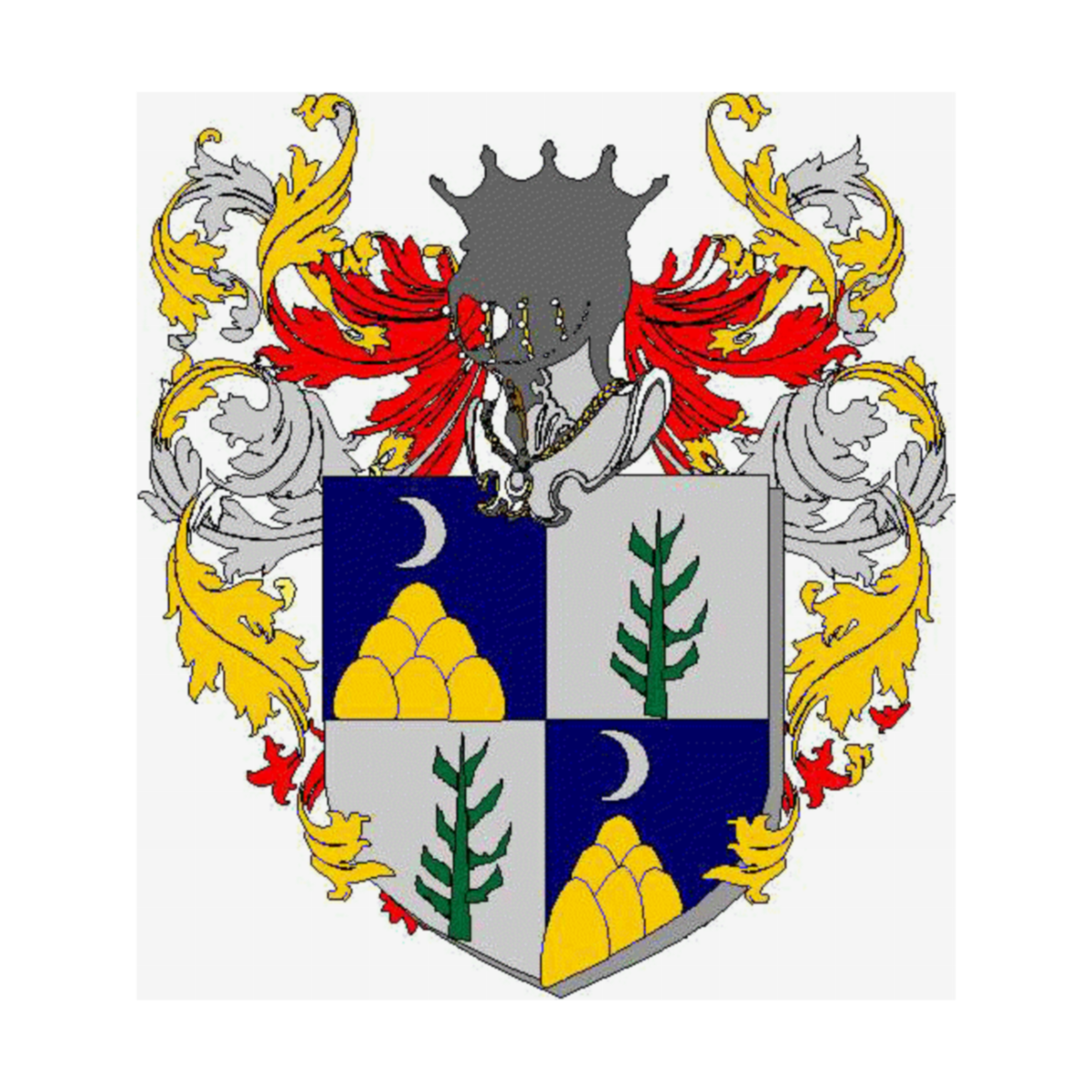 Wappen der FamilieCrescini Malaspina