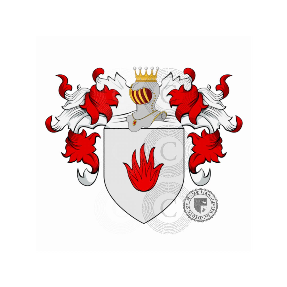 Wappen der FamilieRossi o De Rossi, Botsch,De Rubeis,Rossi,Rossi del Barbazzale,Rossi del Leone,Rossi delle Onde