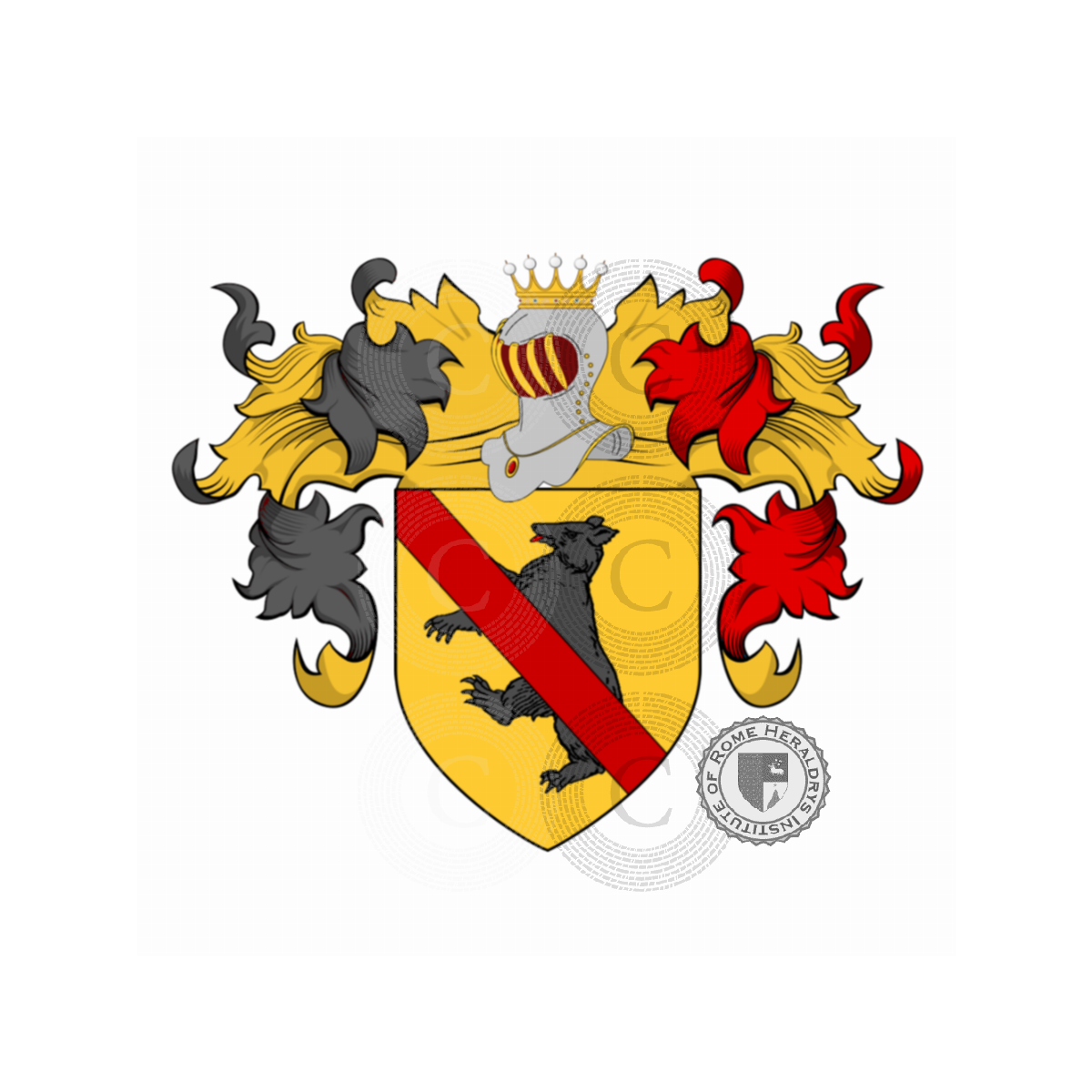 Escudo de la familiaTozzi, Tozzi del Lion d'Oro,Tozzo della Scarperia