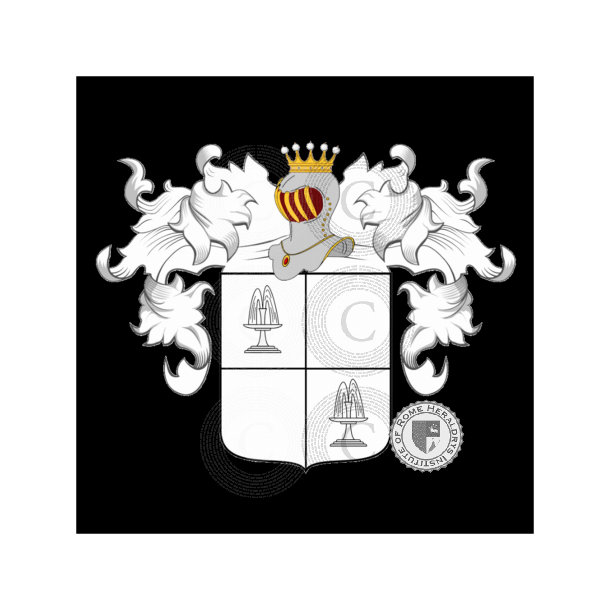 Escudo de la familiaSassi, Dal Monaco o dal Sasso, dal Monaco,dal Sasso,Sasso