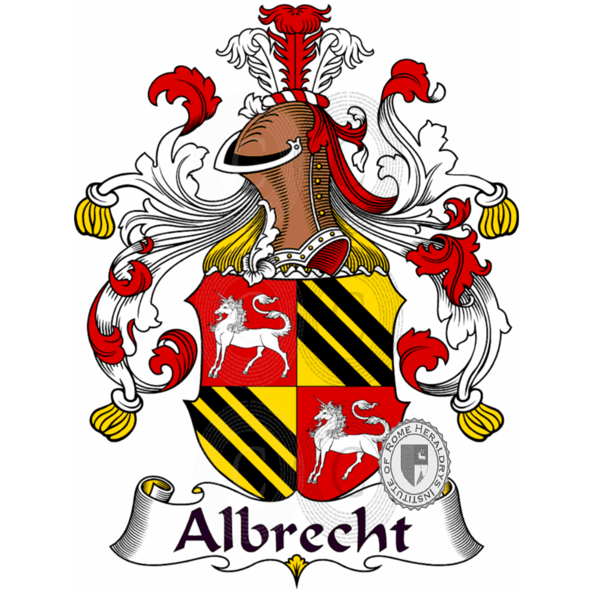 Escudo de la familiaAlbrecht, Albrecht von Albrechtsburg