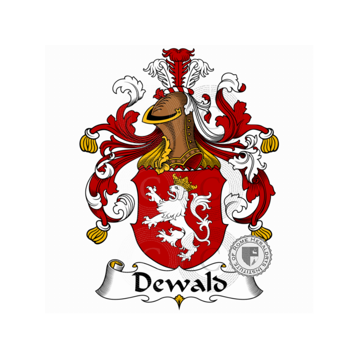 Escudo de la familiaDewald, von Rewald