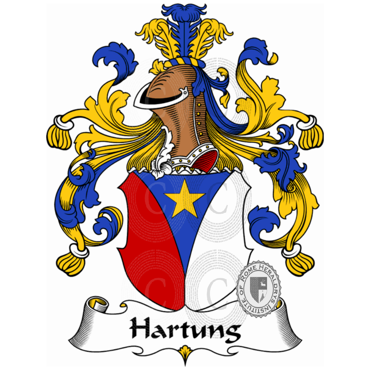 Escudo de la familiaHartung, Hartung,Hartungus