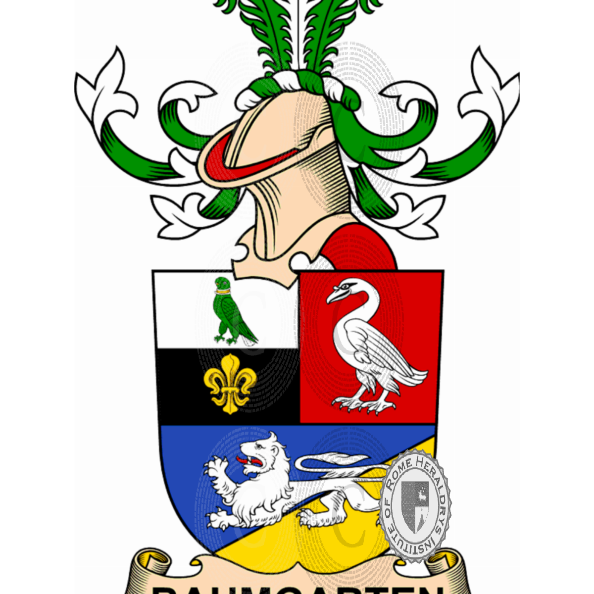 Wappen der FamilieBaumgarten, Baumgarten de Hopfstein,Baumgarten-Crusius,Baumgarter,Baumgarth,Baumgärtl,Boomgaarden,Paumgarten