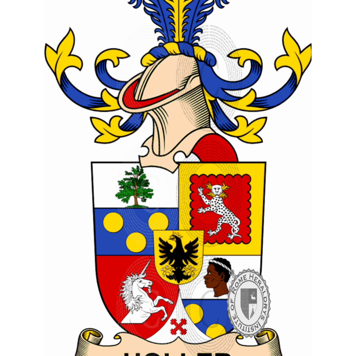 Wappen der FamilieHoller, Holler von Doblhof