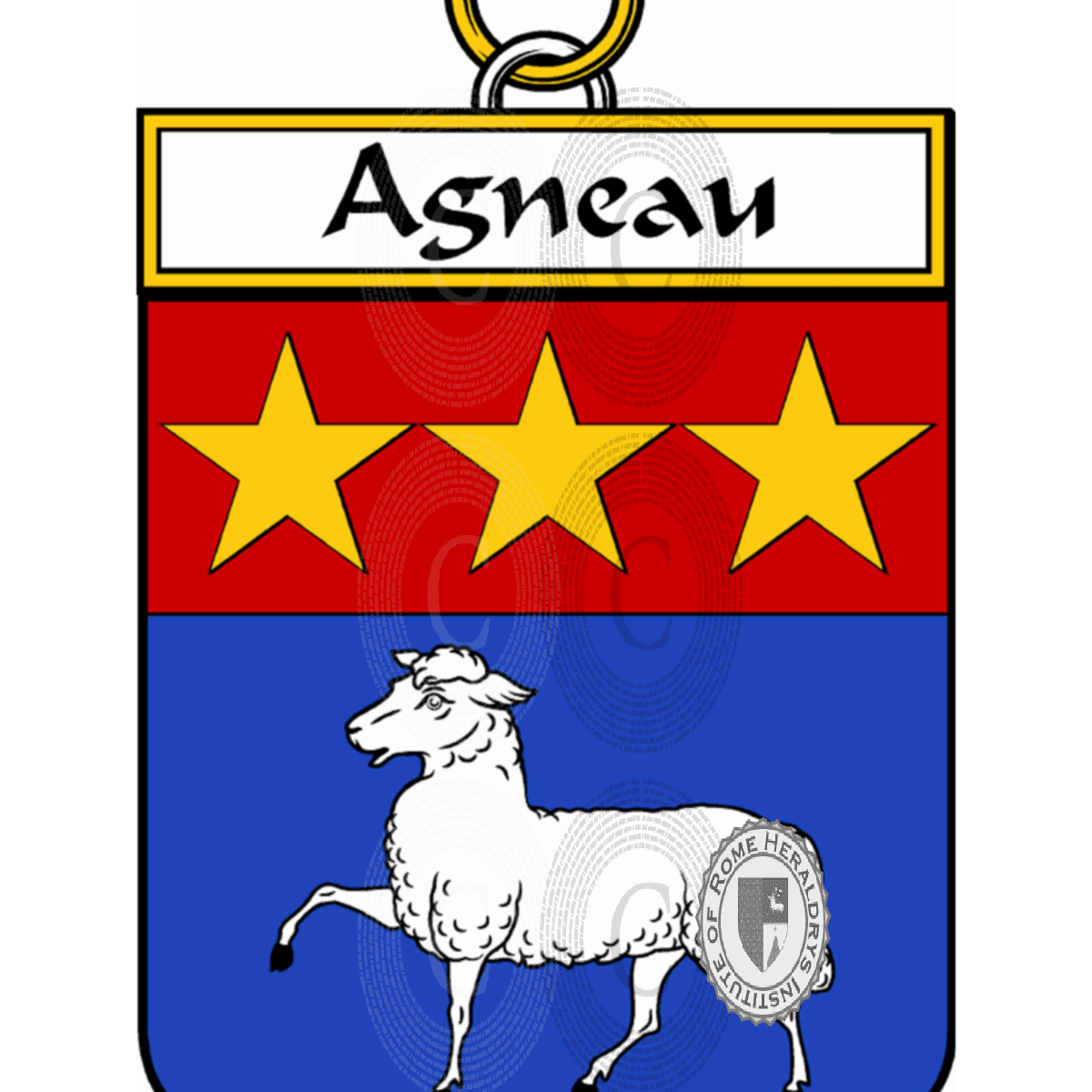 Coat of arms of familyAgneau