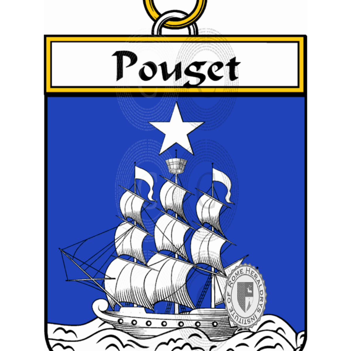 Coat of arms of familyPouget, dal Poggetto,du  Pouget de Nadaillac,du Pouget,Pouget de Nadaillac