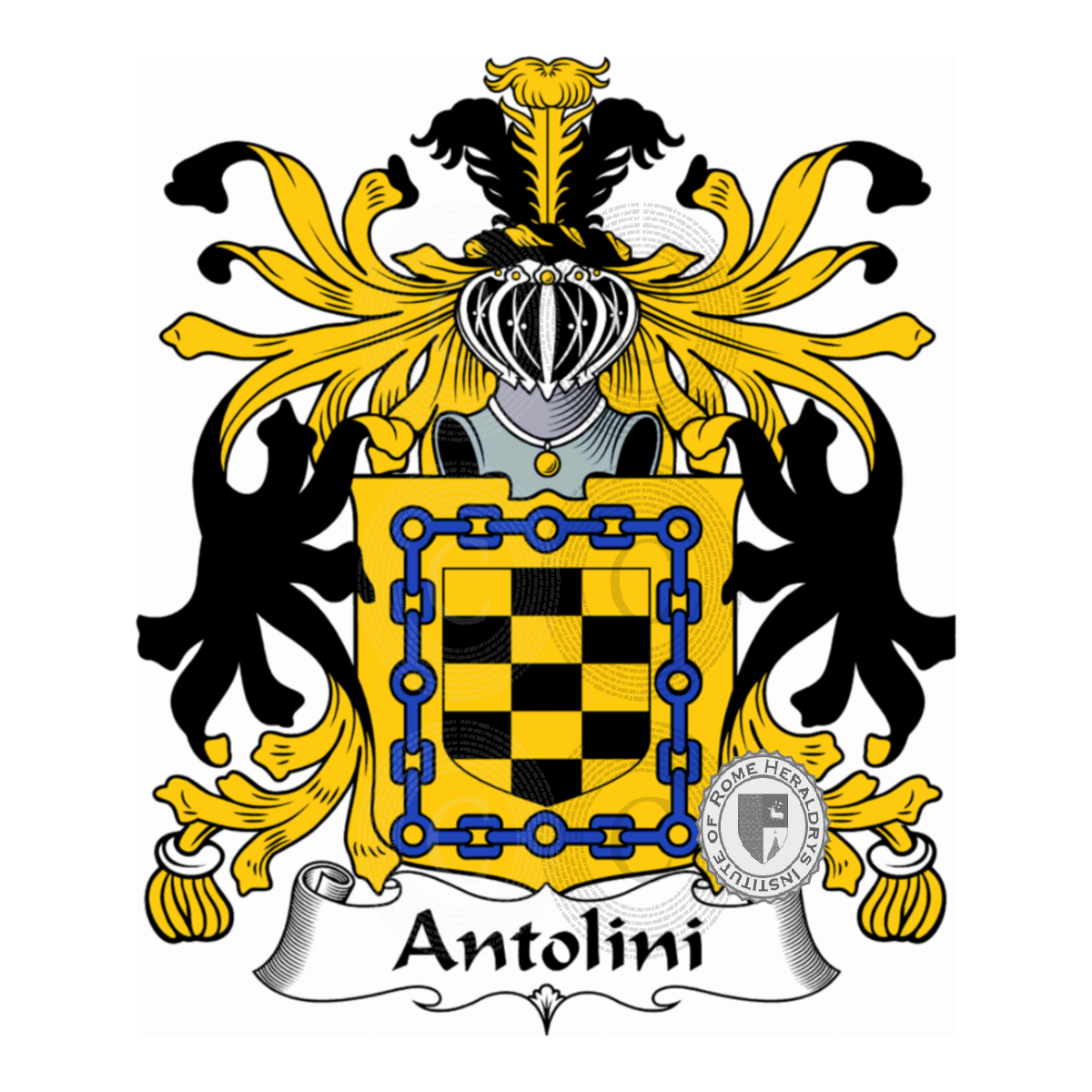 Escudo de la familiaAntolini, Antolino,Antollini